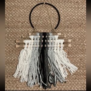 Macrame Woven Wall Hanging with Fringe